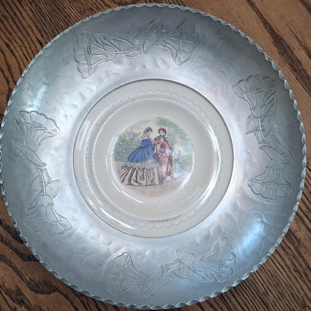 Vintage Farberware Hammered Aluminum Serving Bowl